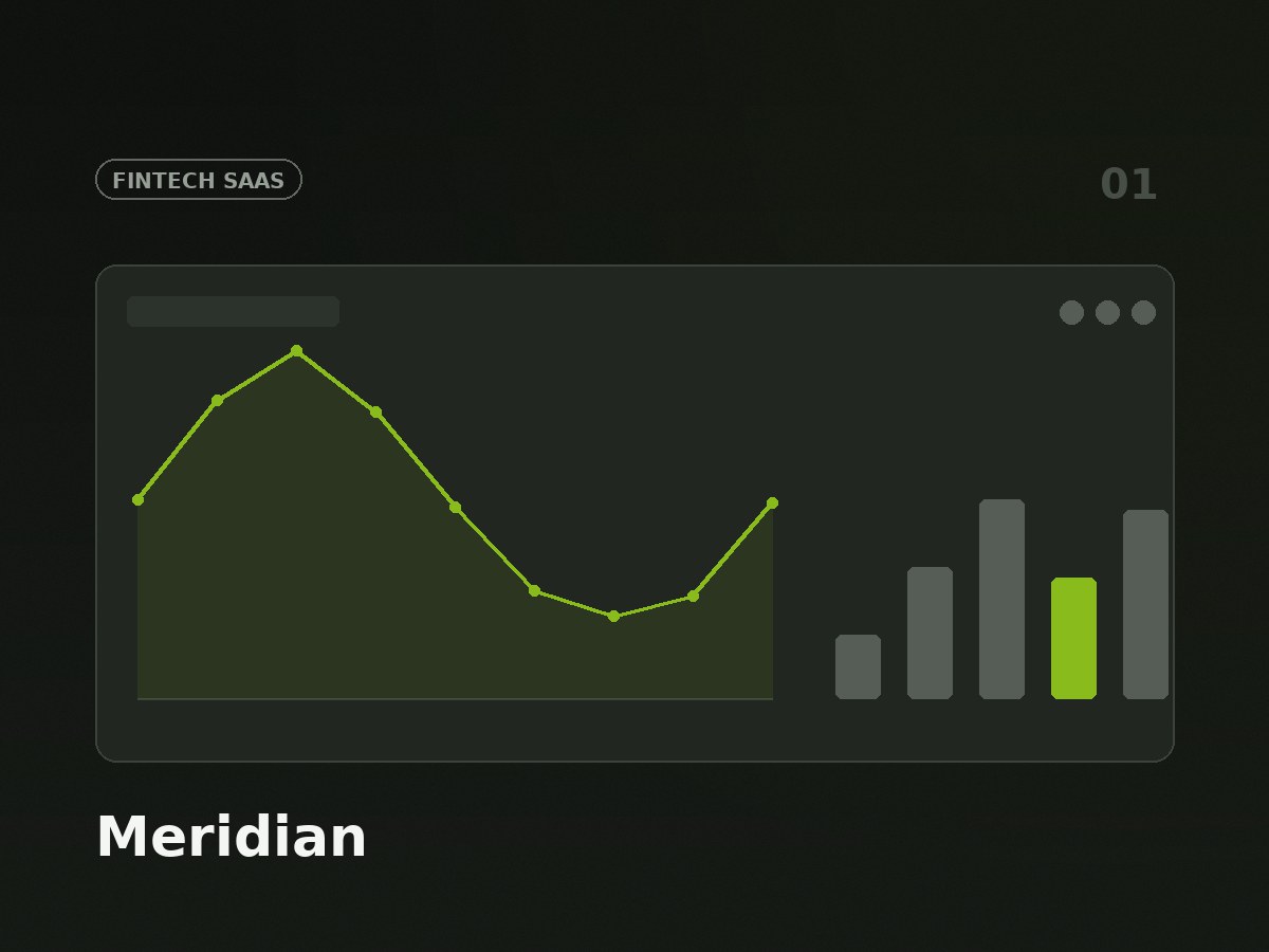 Meridian wealth-management dashboard concept