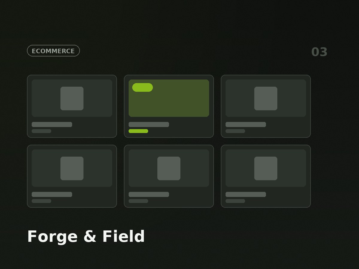 Forge & Field ecommerce storefront concept